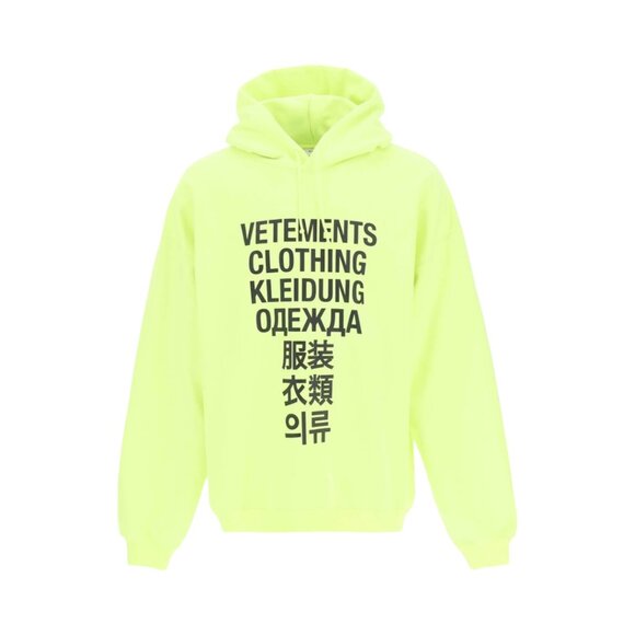 Vetements Translation Hoodie 'Neon Yellow' Men - Picture 1 of 5